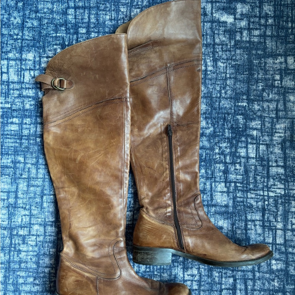Brown Leather Heeled Boots